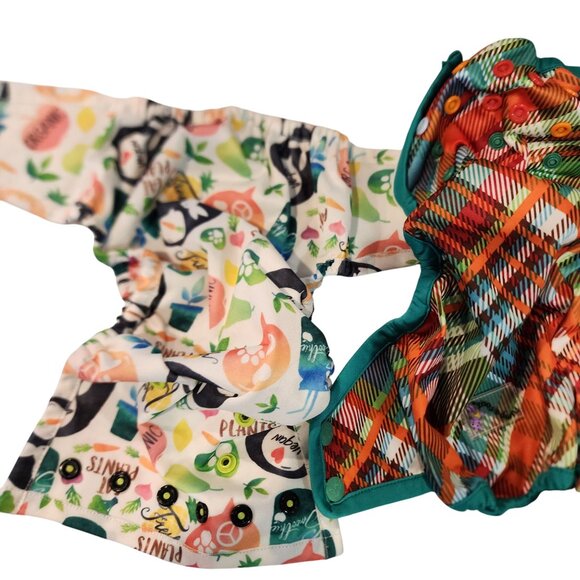 Reusable Cloth Diaper covers Pack Of 4 With Fun Patterns & Adjustable Snaps - Picture 2 of 3